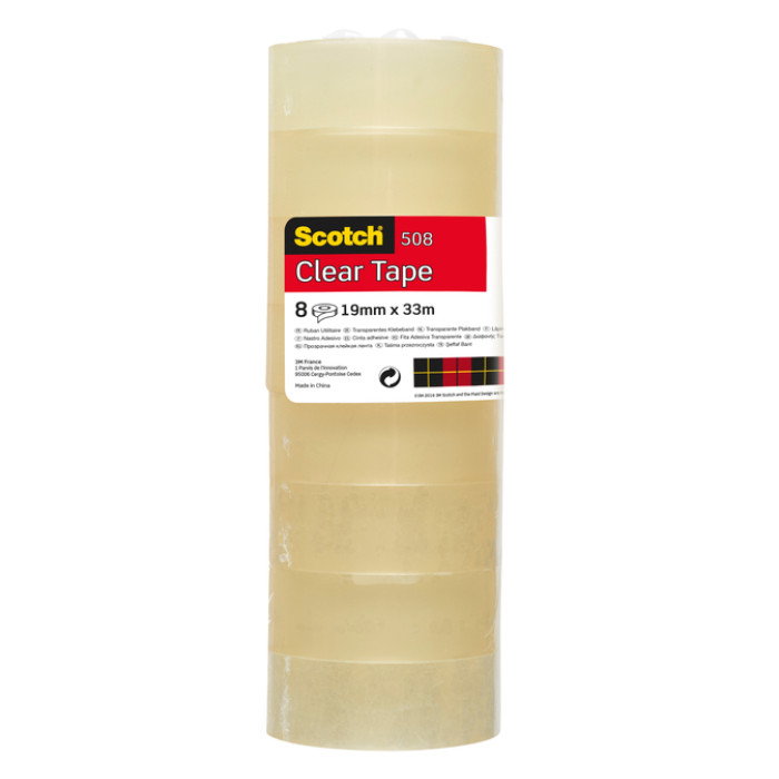 Plakband Scotch 508 19mmx33m transparant