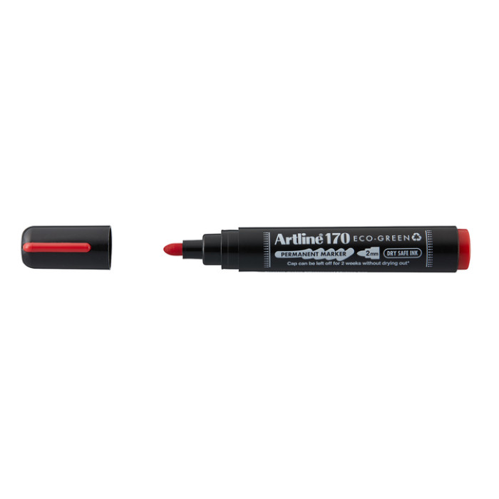 Permanent marker Artline 170 Dry Safe Eco rond medium rood