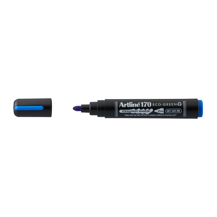 Permanent marker Artline 170 Dry Safe Eco rond medium blauw