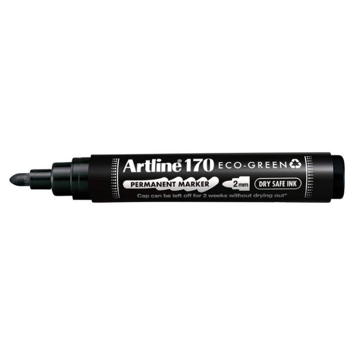 Permanent marker Artline170 Dry Safe Eco rond medium zwart