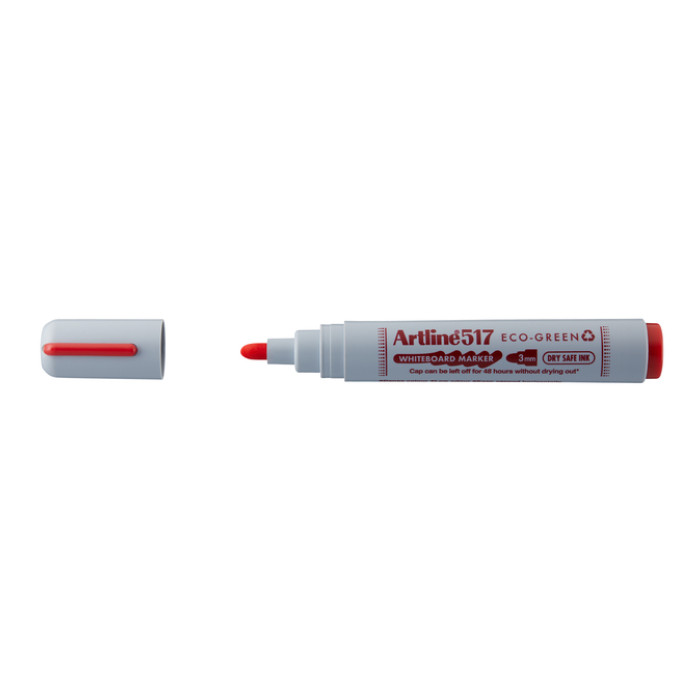 Whiteboardmarker Artline 517 Dry Safe Eco rond medium rood