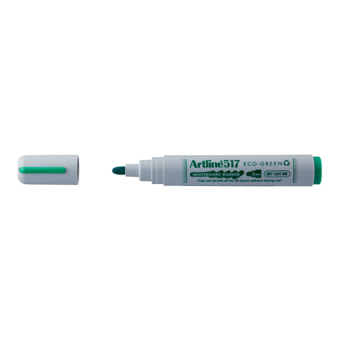 Whiteboardmarker Artline 517 Dry Safe Eco rond medium groen