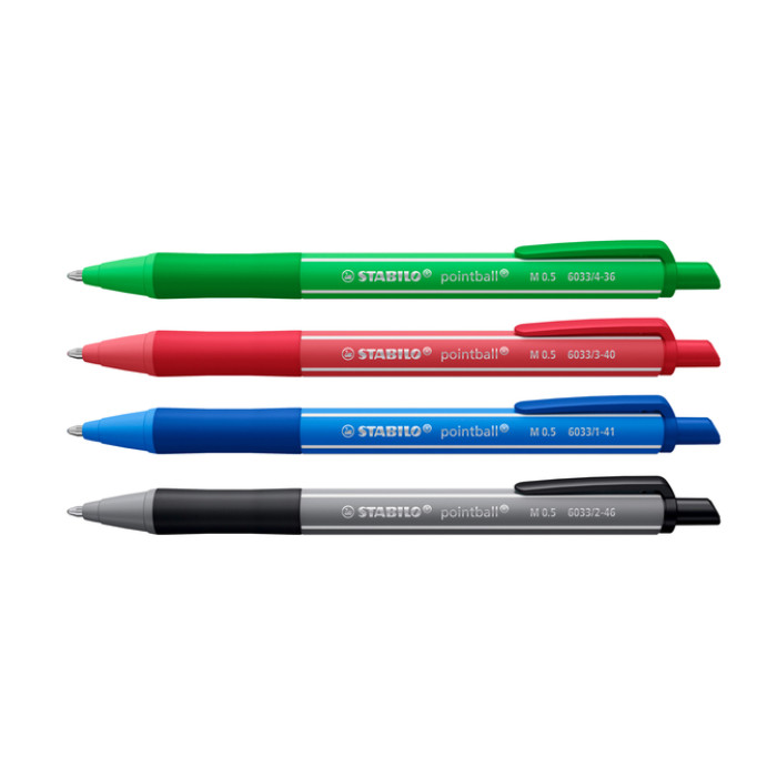 Balpen STABILO pointball colorful medium assorti