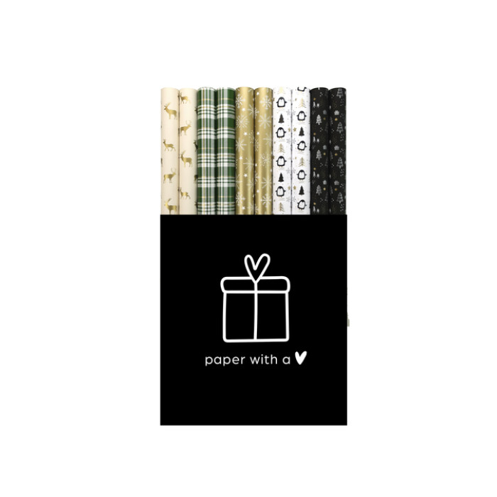 Inpakpapier Winter Glow 200x70cm assorti