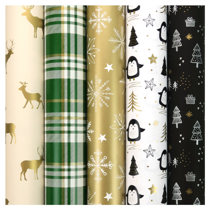 Inpakpapier Winter Glow 200x70cm assorti