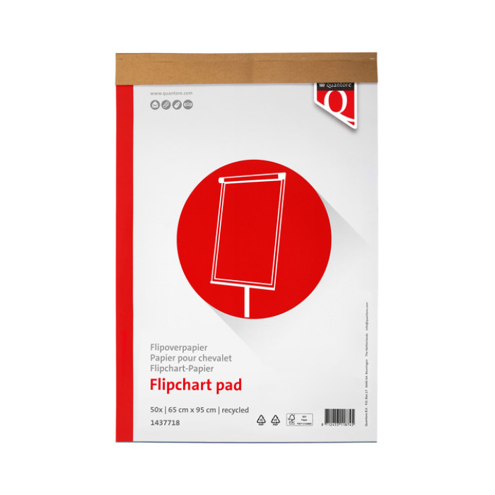 Flipoverpapier Quantore 65x95cm 50vel recycled ongevouwen