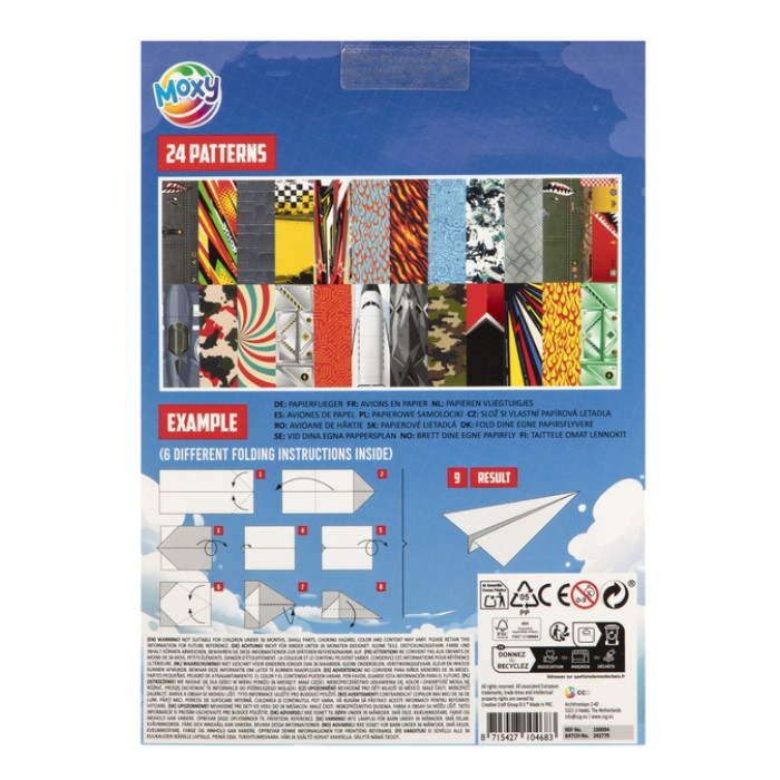 Fold your own Paper Planes block 24 sheet 25x18cm