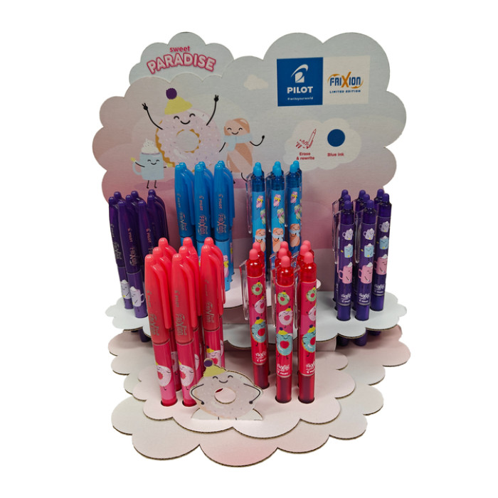 Rollerpen PILOT friXion ball en clicker Fancy Winter medium assorti