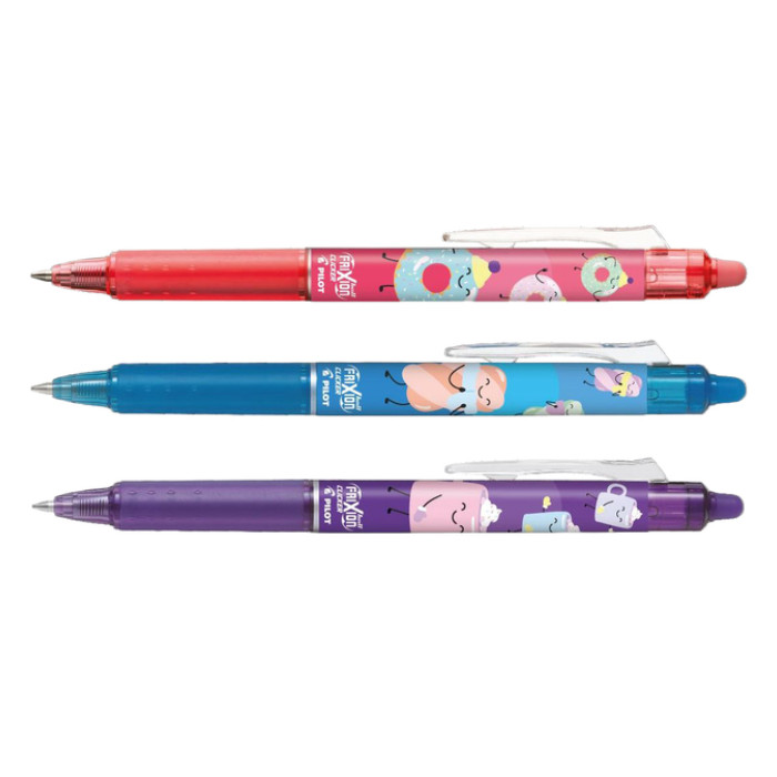 Rollerpen PILOT friXion ball en clicker Fancy Winter medium assorti