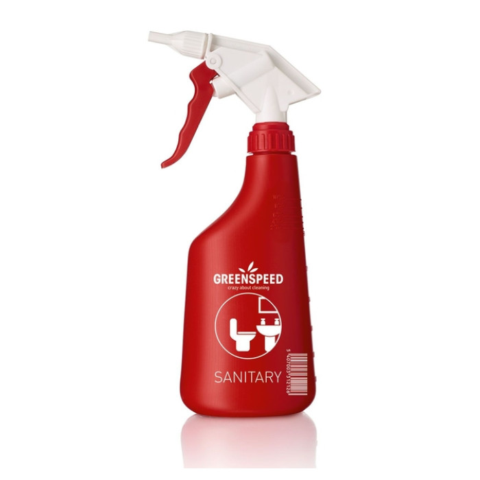 Sprayflacon Greenspeed sanitair 650ml leeg rood
