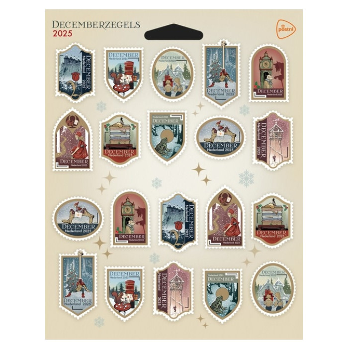 Decemberzegel Nederland 2025 vel à 20 stuks