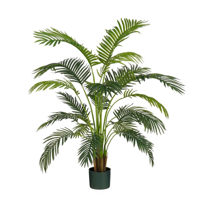 Kunstplant Mica Areca palm in pot groen waterproof