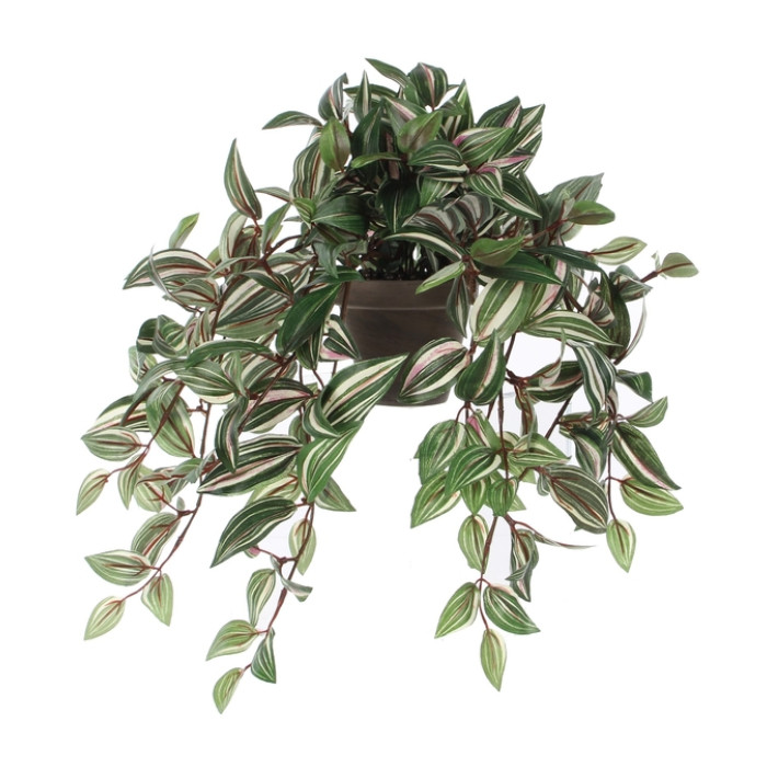 Kunstplant Mica Tradescantia hangend groen Ø25 45cm