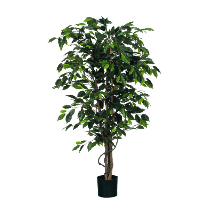 Kunstplant Mica Ficus groen in plastic pot Ø85 150cm