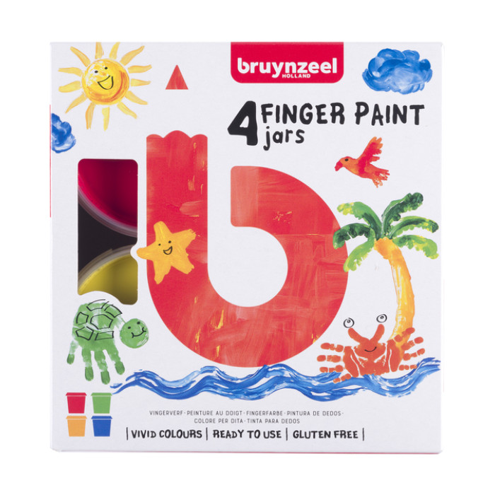 Vingerverf Bruynzeel Kids set à 4 kleuren