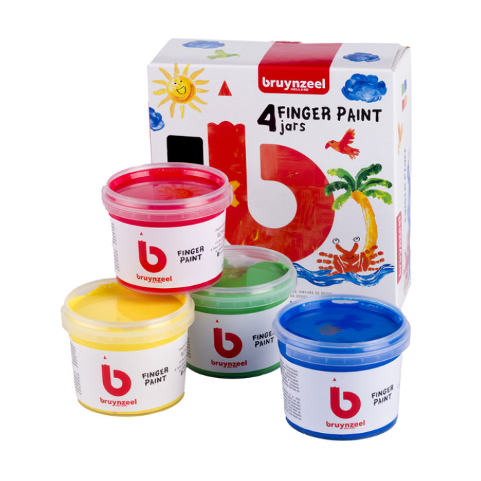 Vingerverf Bruynzeel Kids set à 4 kleuren