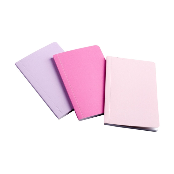 Notitieboek Bruynzeel Teens A6 set à 3 glitterkleuren