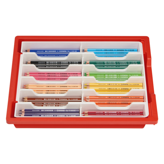 Kleurpotloden STABILO 203 Trio dik assorti classpack à 96 stuks