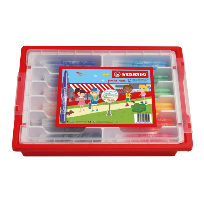 Viltstift STABILO power Max 980 XL assorti classpack à 96 stuks