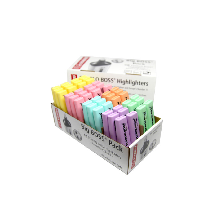 Markeerstift STABILO BOSS Original 70 ass pastel classpack à 48 stuks