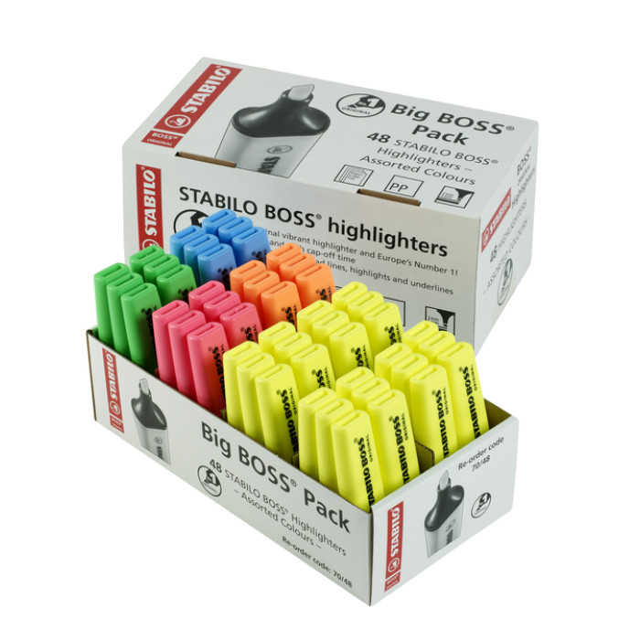 Markeerstift STABILO BOSS Original 70 assorti classpack à 48 stuks