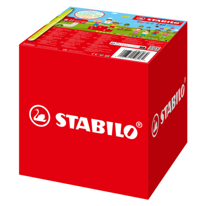 Viltstift STABILO Trio A-Z 378 fijn assorti classpack à 240 stuks