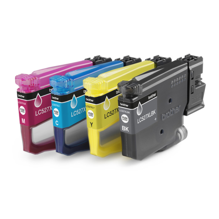 Inktcartridge Brother LC-527XL zwart + 3 kleuren