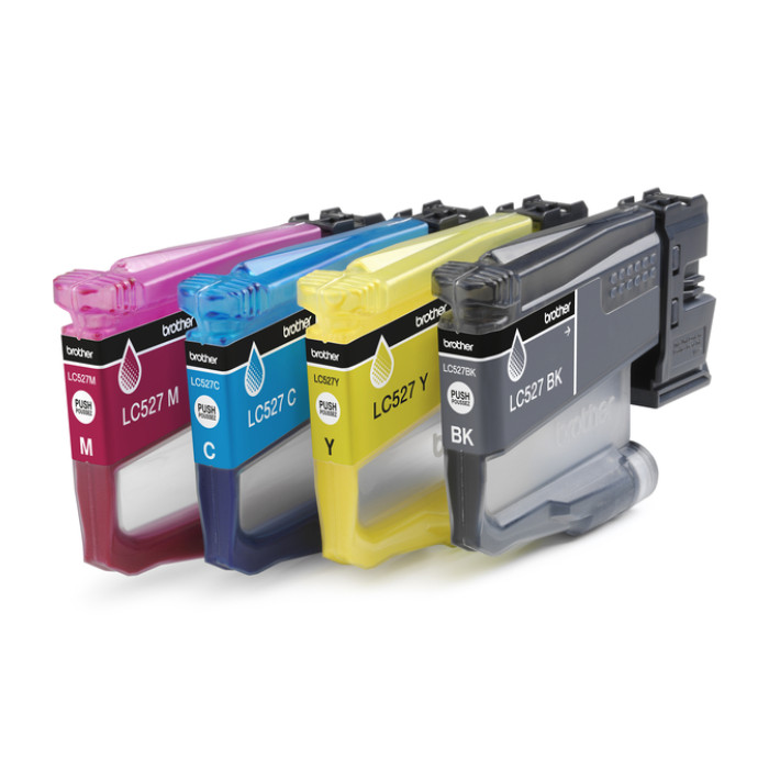 Inktcartridge Brother LC-527 zwart + 3 kleuren