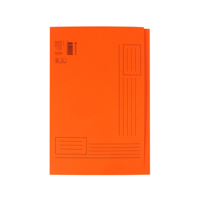 Vouwmap Quantore Folio ongelijke zijde 250gr oranje