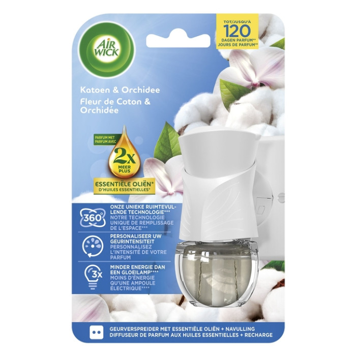 Luchtverfrisser AirWick Electrical Soft Cotton Flower Starter Kit 19ml