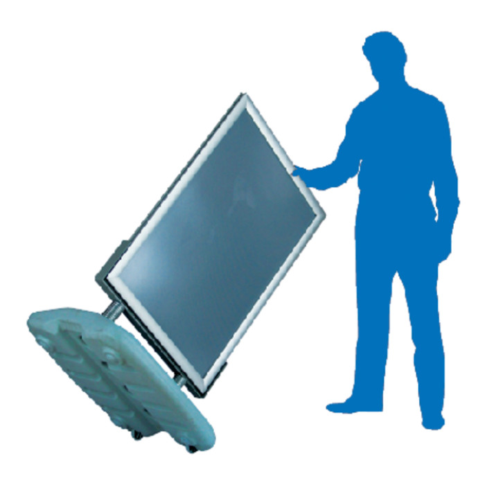 Stoepbord Quantore 70x100cm + watervoet RAL 3020