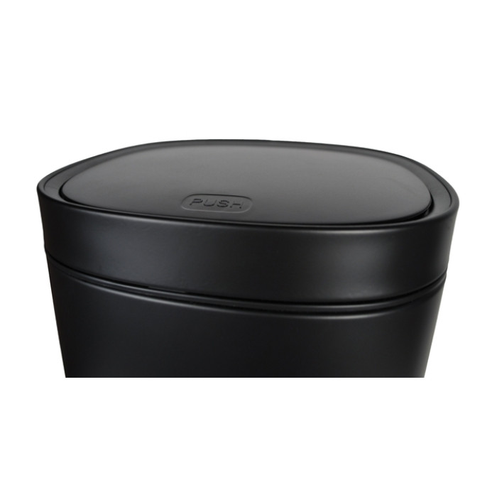 Afvalbak Desq Touch 50 liter RVS zwart