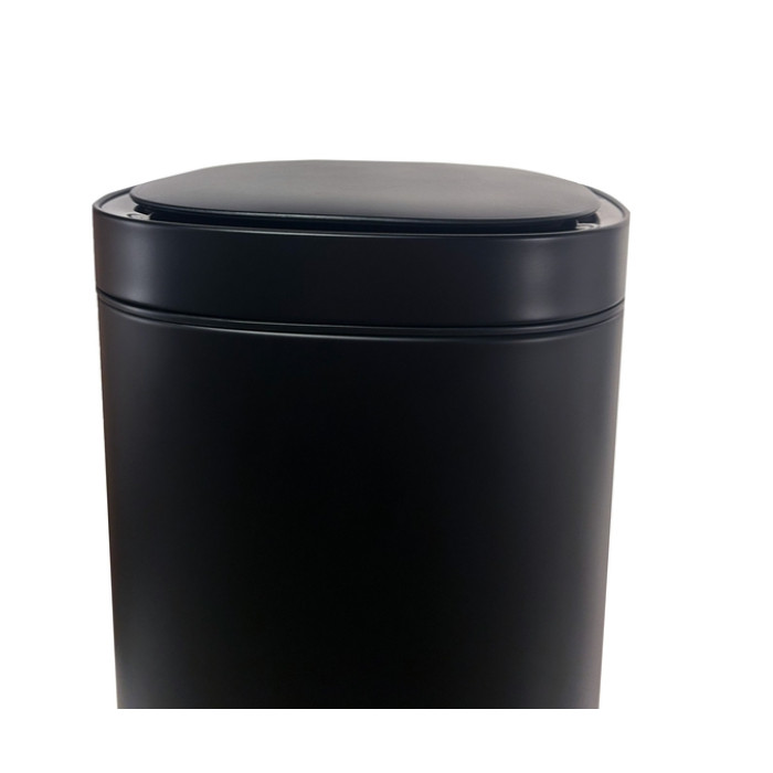 Afvalbak Desq Sensor 50 liter RVS zwart