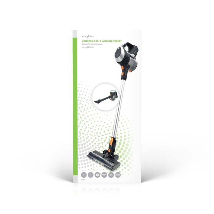 Steelstofzuiger Nedis 2-in-1 snoerloos HEPA 130W zwart