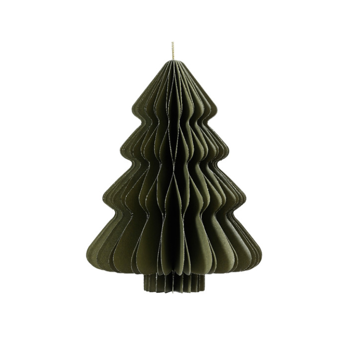 Kerstboom Decoris 3D papier groen 15cm
