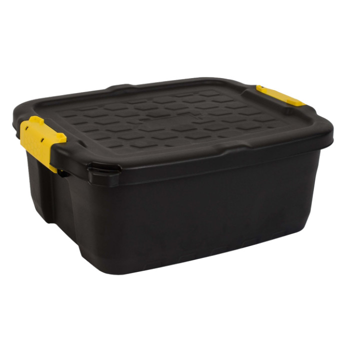 Opbergbox Bankers Box 24 liter met handgrepen robuust zwart
