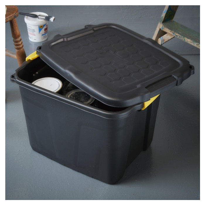 Opbergbox Bankers Box 42 liter met handgrepen robuust zwart