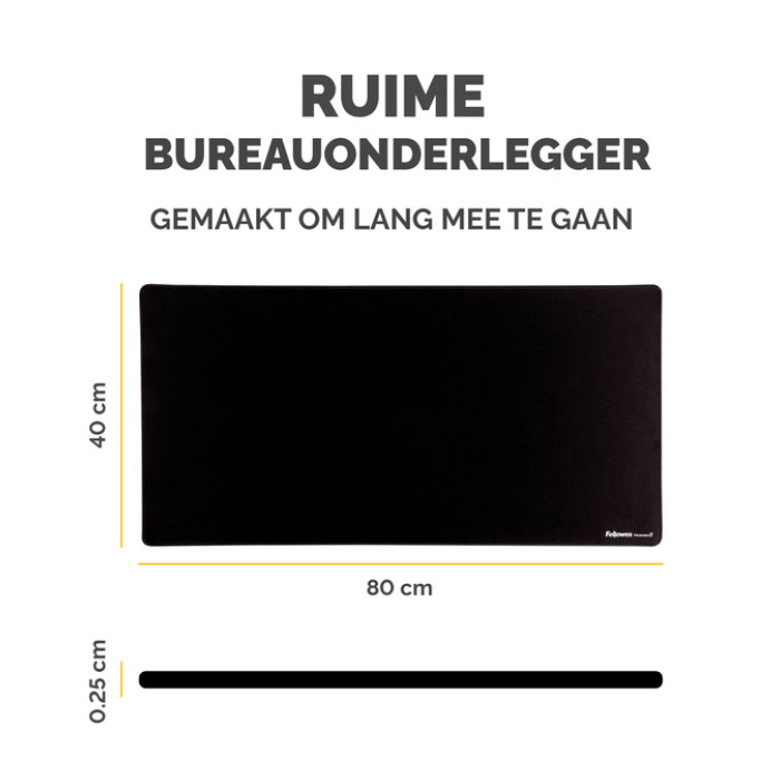 Bureau-onderlegger Fellowes Breyta zwart