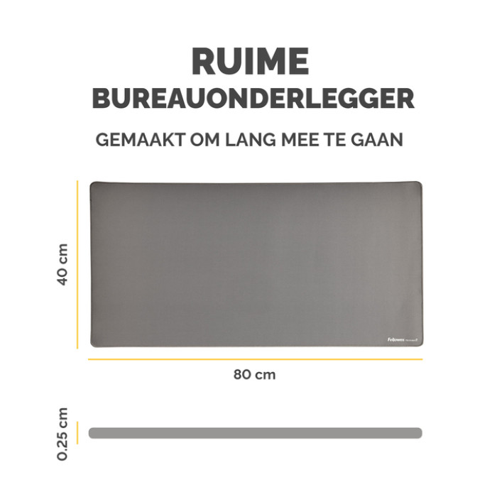 Bureau-onderlegger Fellowes Breyta grijs