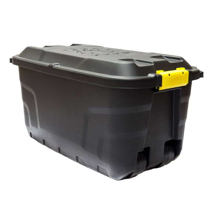 Opbergbox Bankers Box 75L met wielen robuust zwart