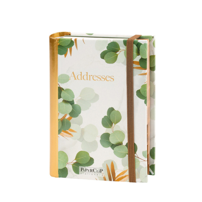 Adressenboek Paperclip Bloom A6 lijn 80vel 1000gr