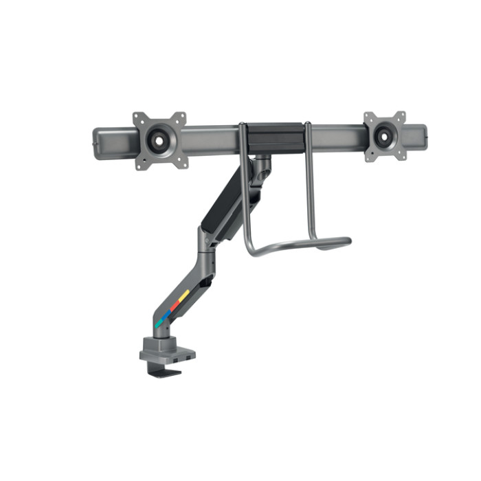 Monitorarm Kensington SmartFit dubbel dwarsbalk en handgreep