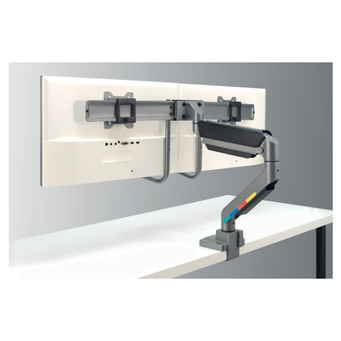 Monitorarm Kensington SmartFit dubbel dwarsbalk en handgreep