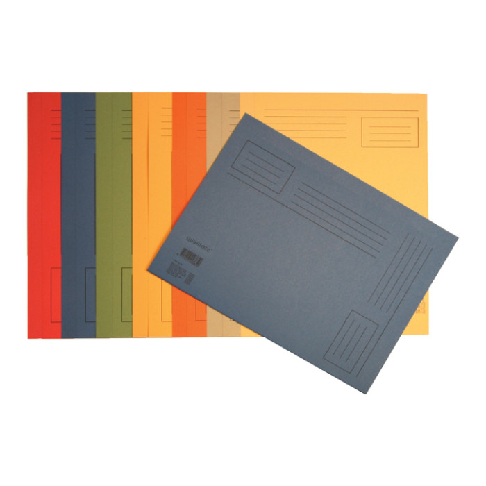 Vouwmap Quantore A4 ongelijke zijde 230gr grijs