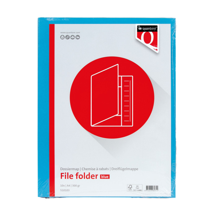 Dossiermap Quantore A4 300gr blauw