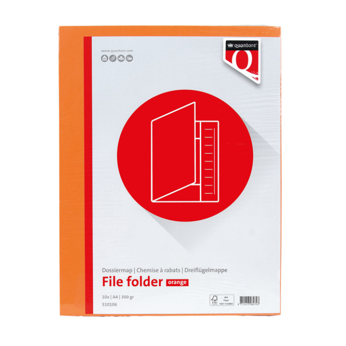 Dossiermap Quantore A4 300gr oranje