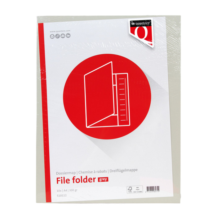 Dossiermap Quantore A4 300gr grijs