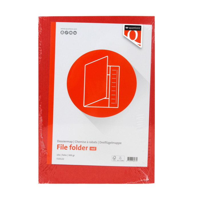 Dossiermap Quantore folio 300gr rood