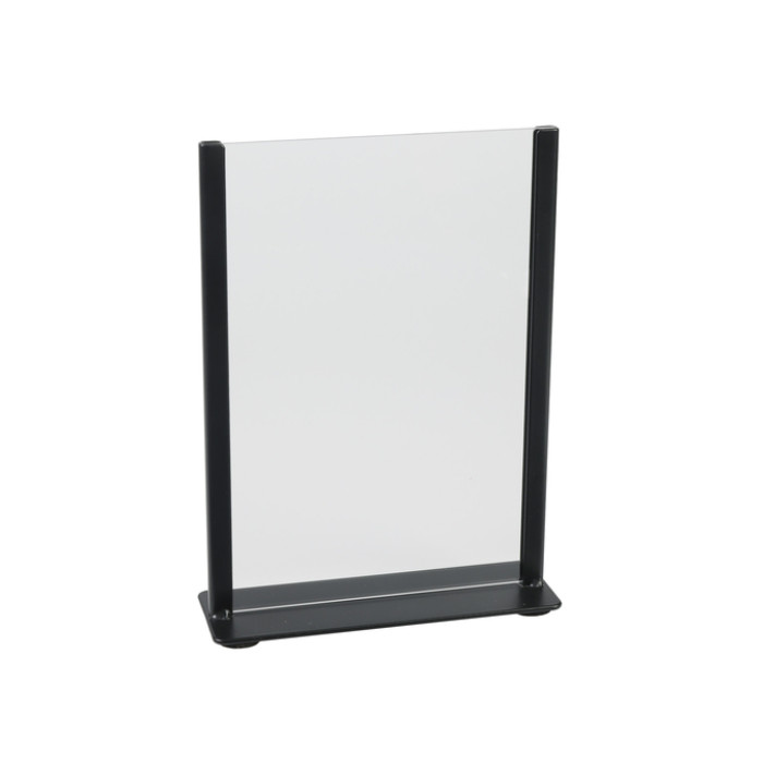 Kaarthouder Europel metaal met acryl bord A5 zwart