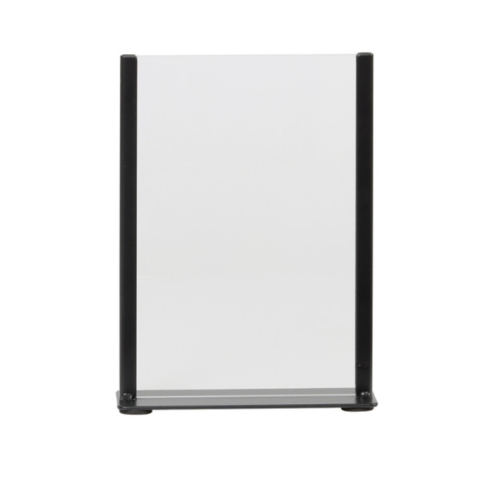 Kaarthouder Europel metaal met acryl bord A5 zwart